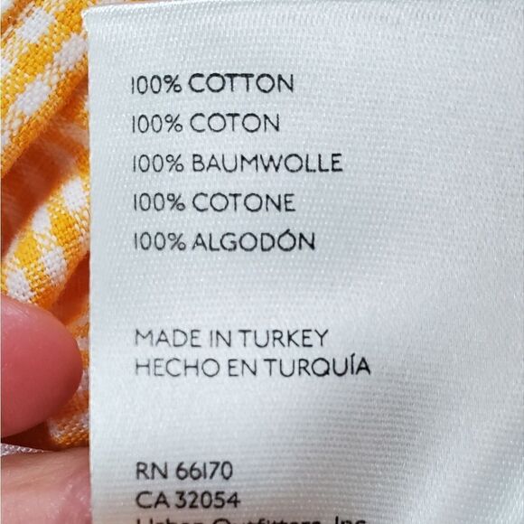 Free People Orange & White Checked Skort - Picture 5 of 7